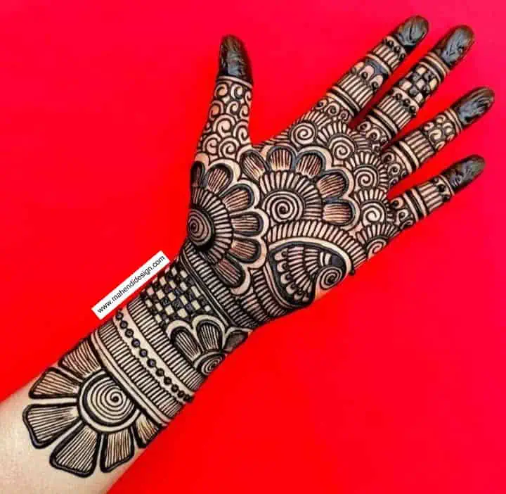 new mehndi design front hand easy
