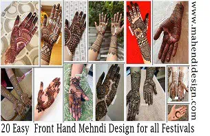 Easy Front Hand Mehndi Design