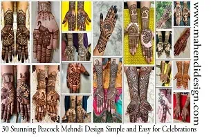 Peacock Mehndi Design Simple and Easy