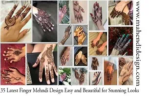 Finger Mehndi Design Easy and Beautiful