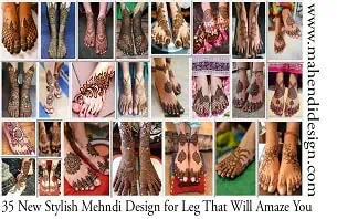 Stylish Mehndi Design for Leg