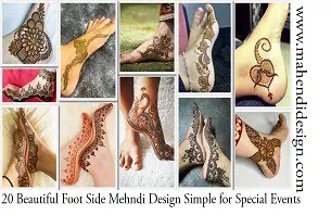 Foot Side Mehndi Design Simple