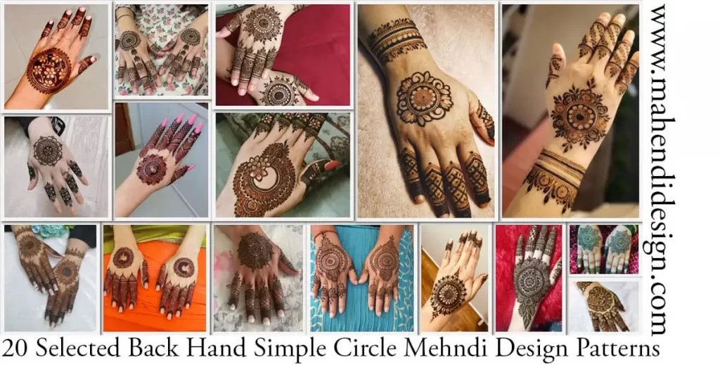 Back Hand Simple Circle Mehndi Design Patterns