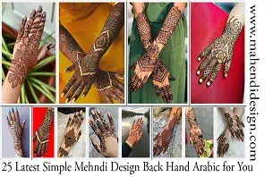 Simple Mehndi Design Back Hand Arabic