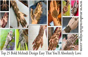 Bold Mehndi Design Easy