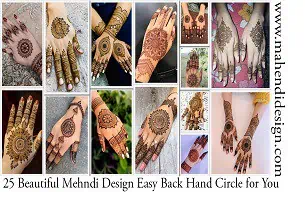 Mehndi Design Easy Back Hand Circle