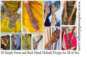 Simple Front and Back Hand Mehndi Design