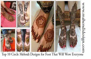 Circle Mehndi Designs for Foot