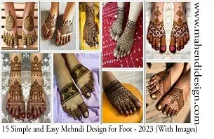 Simple and Easy Mehndi Design for Foot