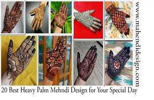 Heavy Palm Mehndi Design