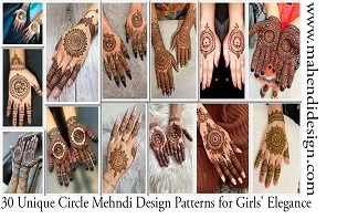 Unique Circle Mehndi Design