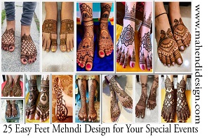 Easy Feet Mehndi Design