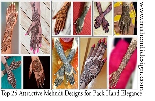 Attractive Mehndi Designs for Back Hand