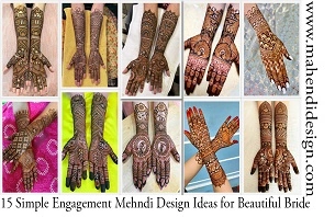 Simple Engagement Mehndi Design