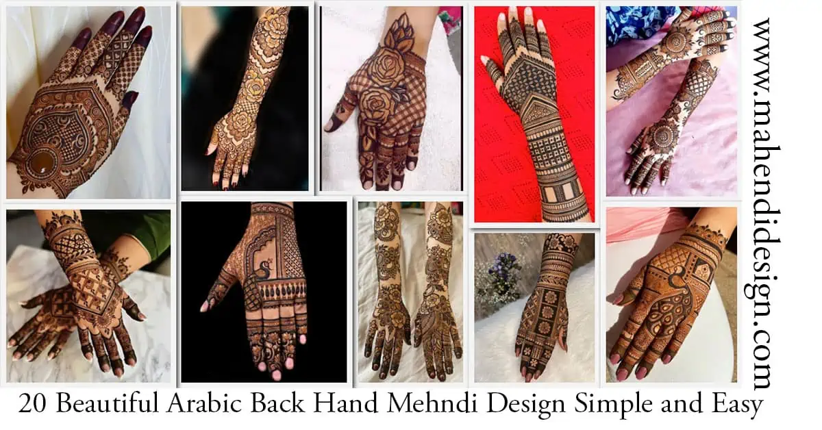 Arabic Back Hand Mehndi Design Simple and Easy