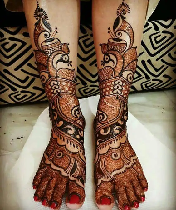 Best Leg Mehndi Designs