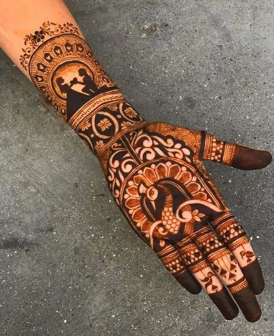 Latest Engagement Mehndi Designs Front and Back