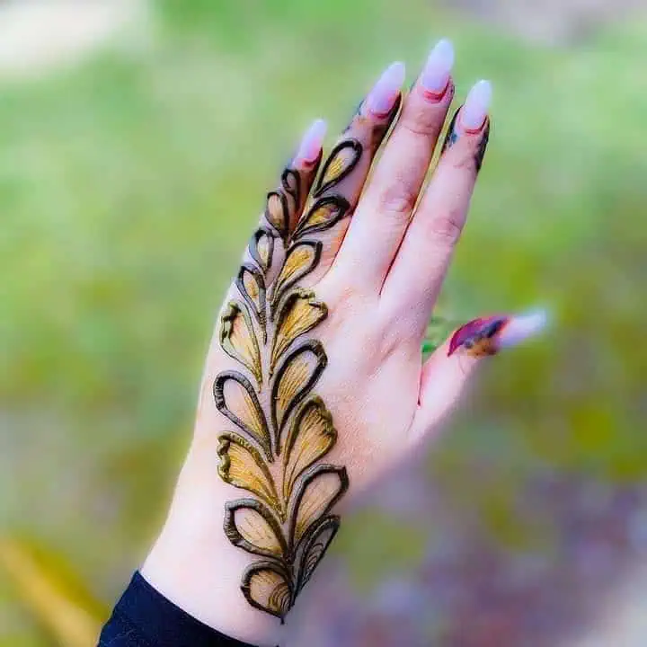 Simple and Plain Mehndi Design