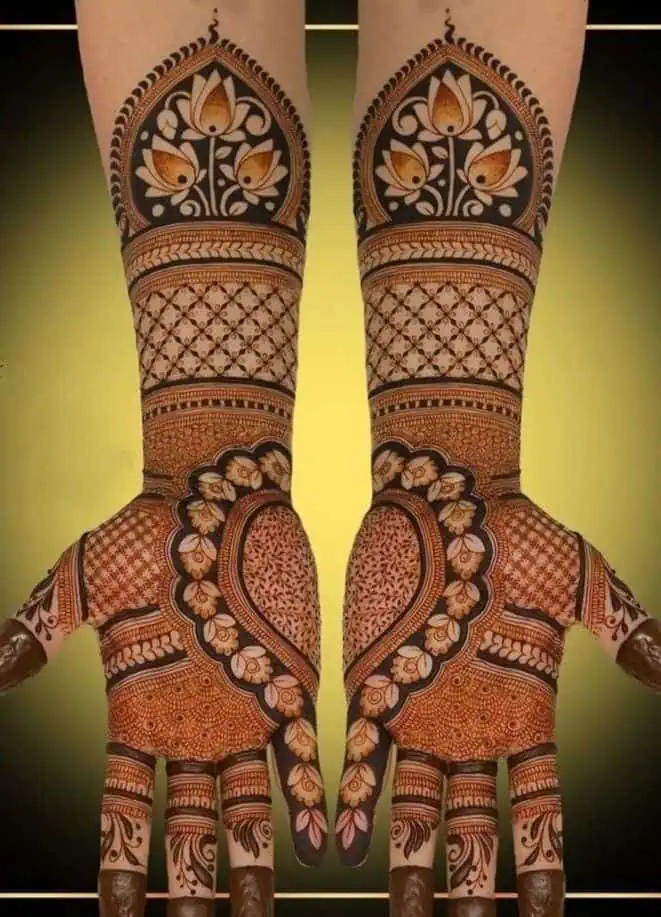 Mehndi Designs for Front and Back Hand