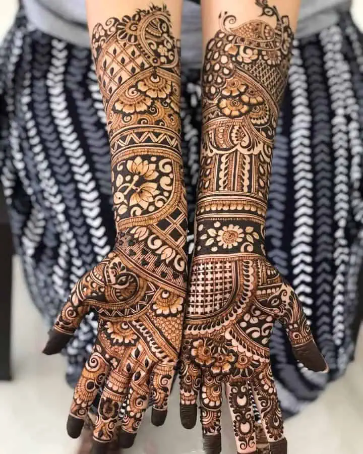 Mehndi Designs for Front and Back Hand