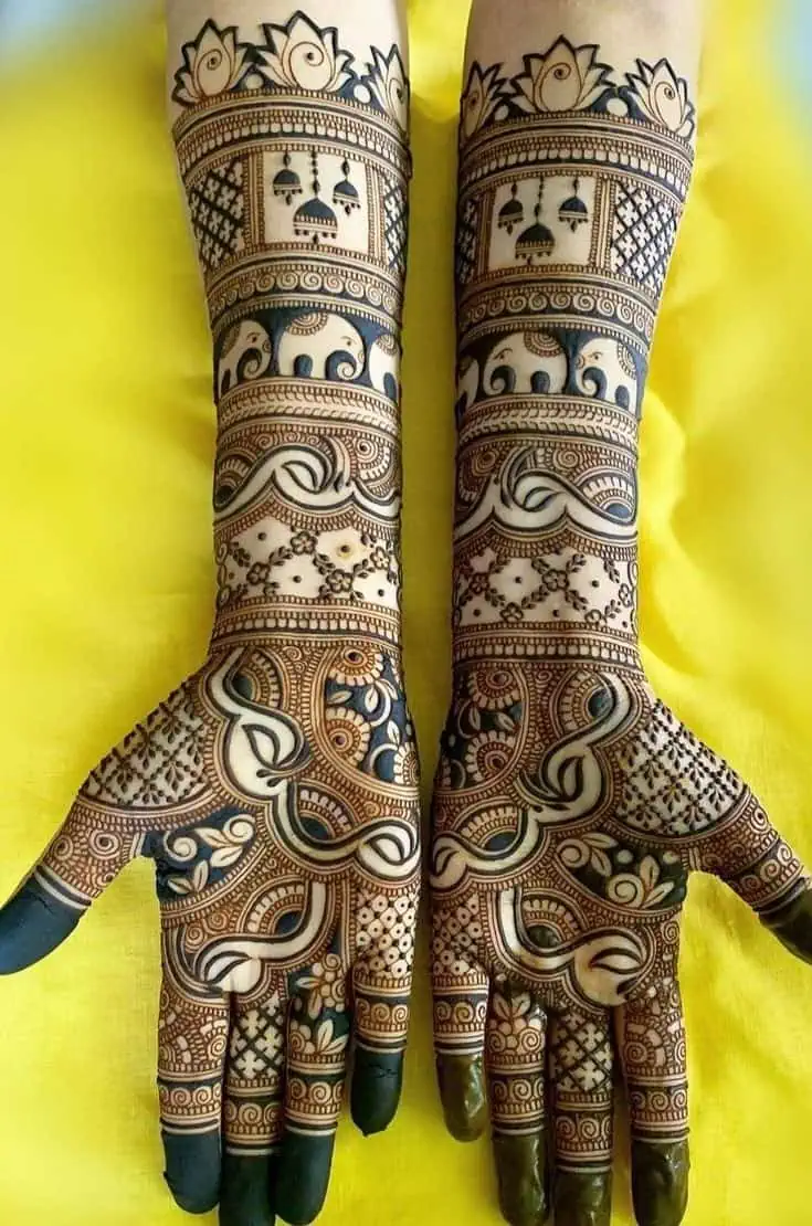 Mehndi Designs for Front and Back Hand