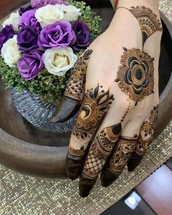 Mehndi Designs for Front and Back Hand