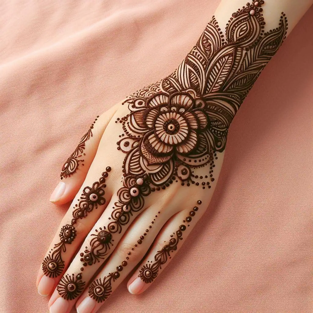 Mehndi Designs for Front and Back Hand