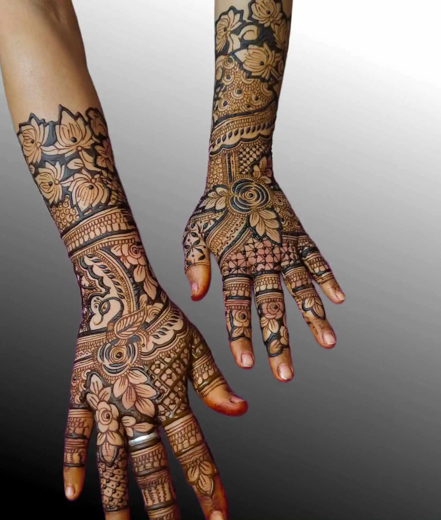 Mehndi Designs for Front and Back Hand