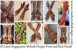 Latest Engagement Mehndi Designs Front and Back