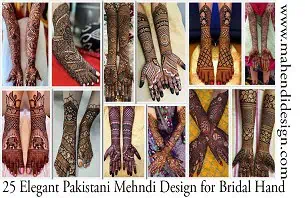 Pakistani Mehndi Design for Bridal