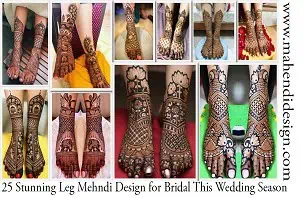 Leg Mehndi Design for Bridal