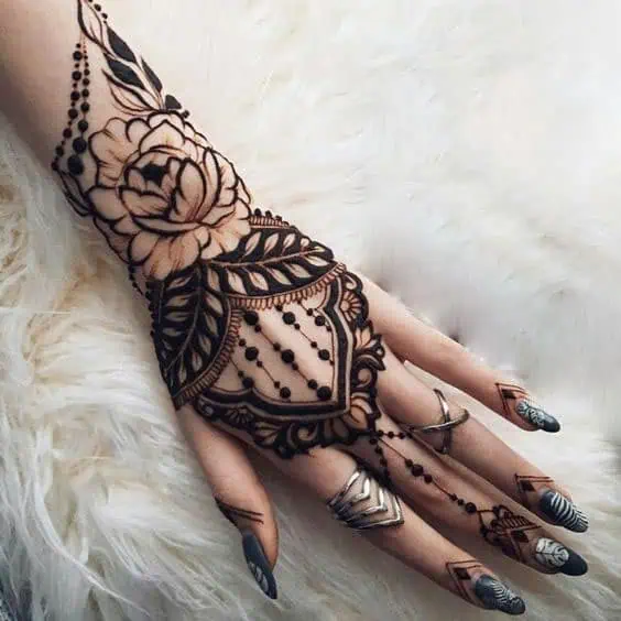 Henna Tattoo Design Hand