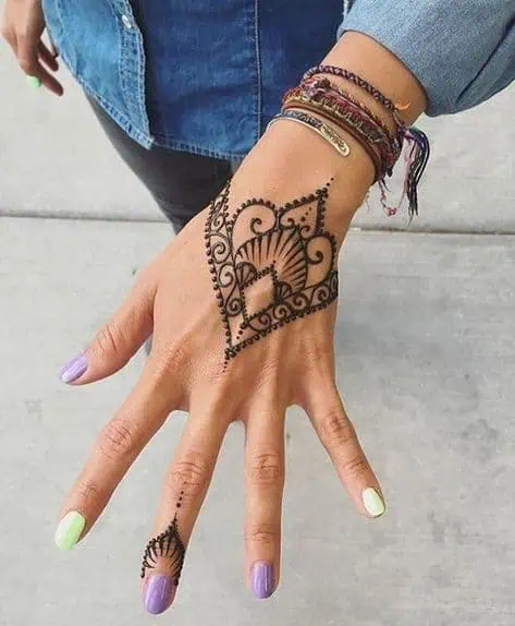 Henna Tattoo Design Hand